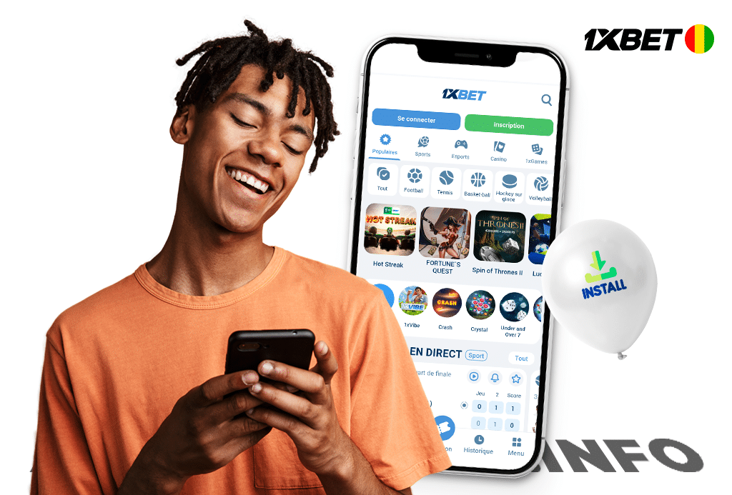 Installation de l’application 1xBet Guinée pour iPhone guide rapide