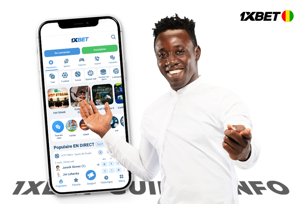 Présentation de l'application 1xBet Guinée et de la version mobile 1xBet