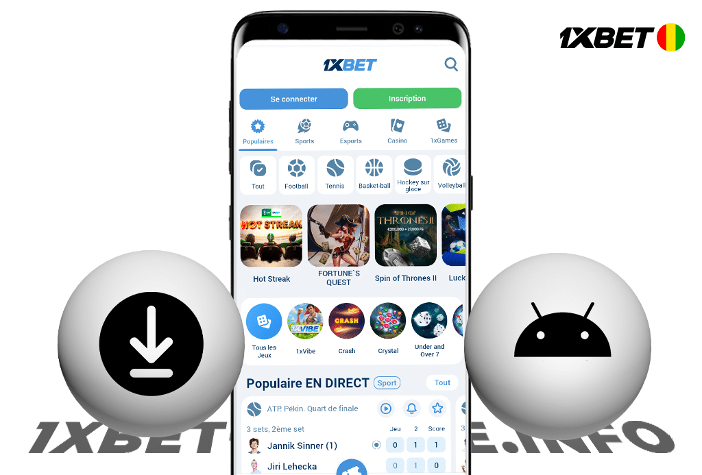 Téléchargez gratuitement l’application 1xBet Guinée APK pour Android