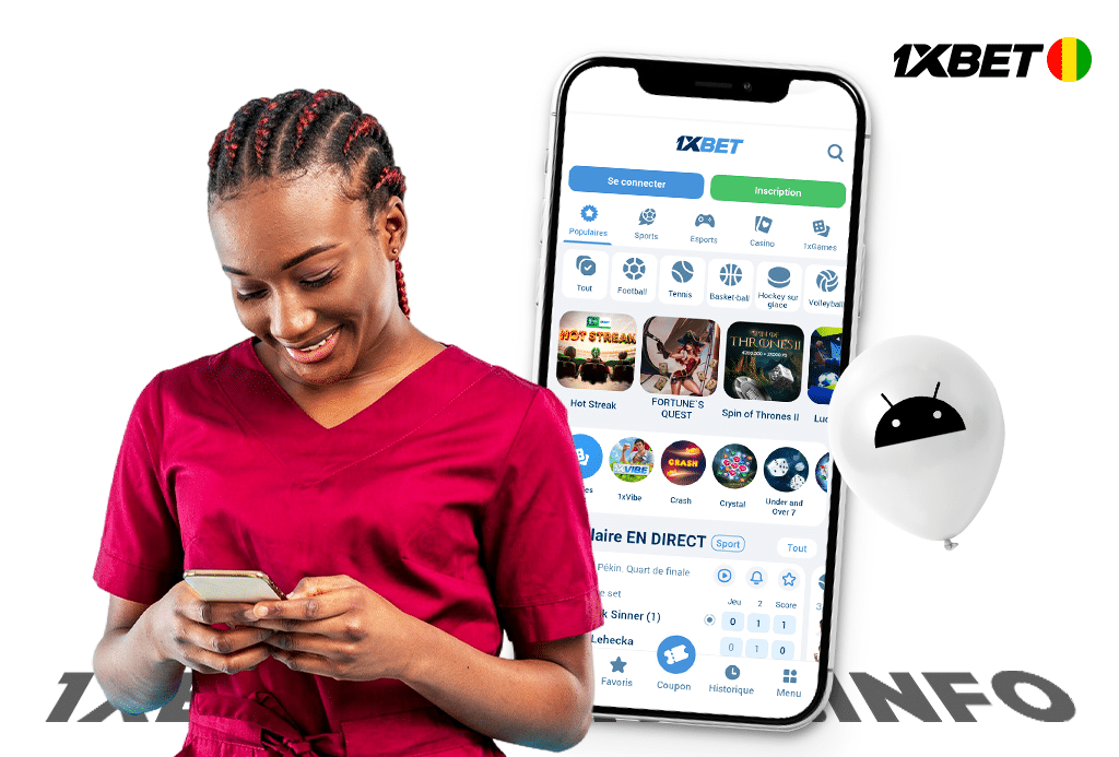 Téléchargement gratuit de l’application 1xBet Guinée pour Android